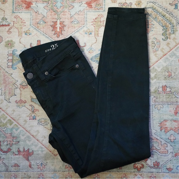 J.CREW WOMEN’S BLACK SKINNY TOOTHPICK DENIM JEANS 25 - Picture 2 of 9